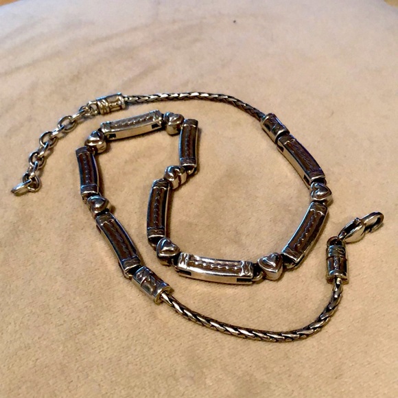 Retired Vintage HTF Brighton heart bar chocker necklace - Picture 9 of 12